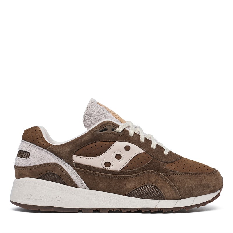 Saucony Mens Shadow 6000 Trainers Brown/Moon