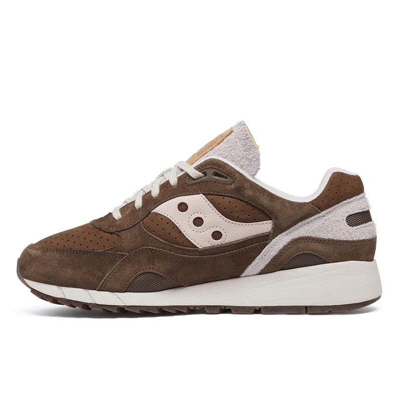 Saucony Mens Shadow 6000 Trainers Brown/Moon