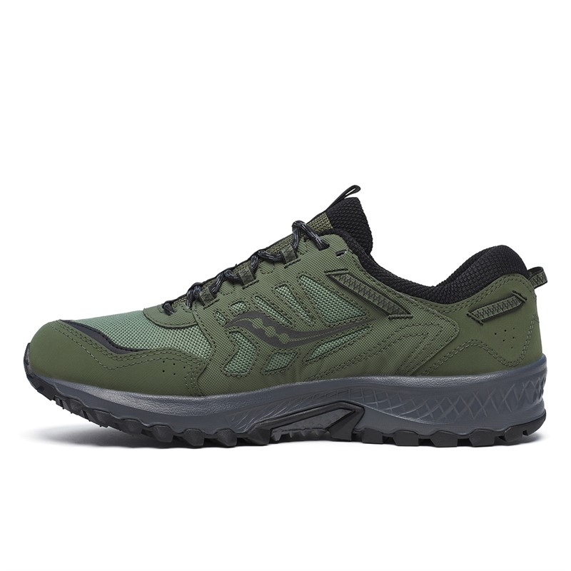 Saucony Mens Grid Peak Gore-Tex Waterproof Trainers Forest/Black
