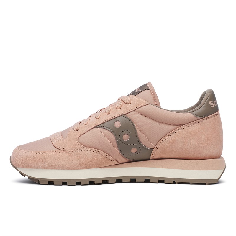 Saucony Womens Jazz Original Trainers Mauve/Brown