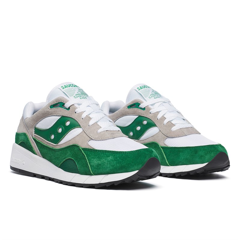 Saucony Mens Shadow 6000 Trainers White/Green