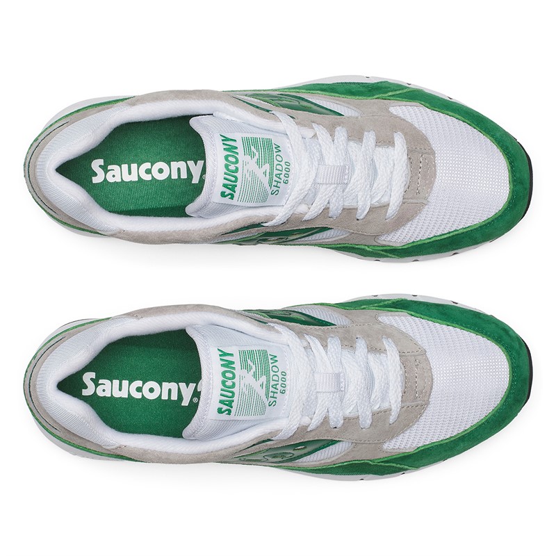 Saucony Mens Shadow 6000 Trainers White/Green