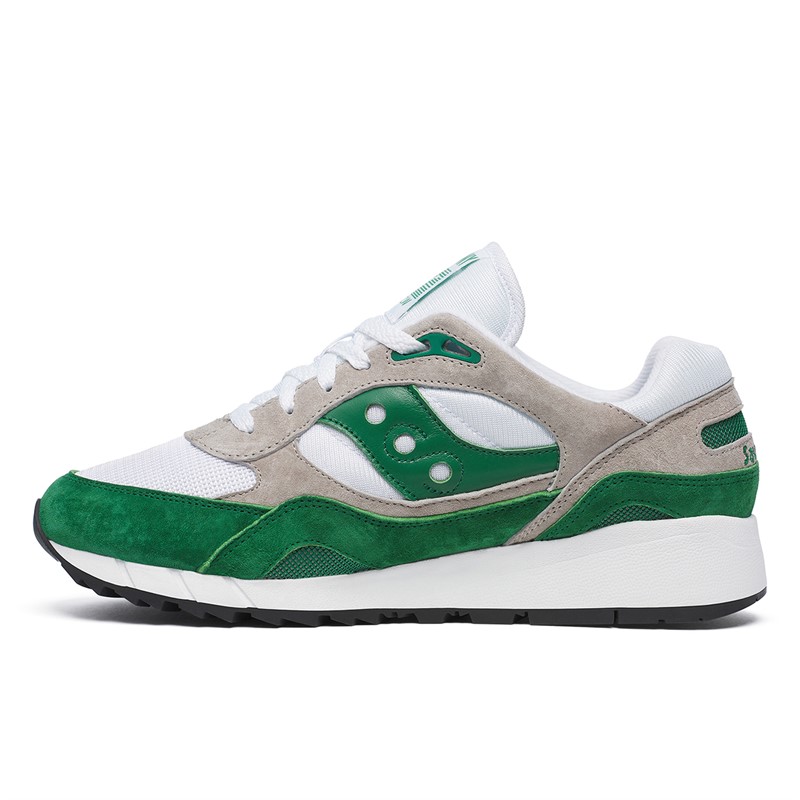 Saucony Mens Shadow 6000 Trainers White/Green