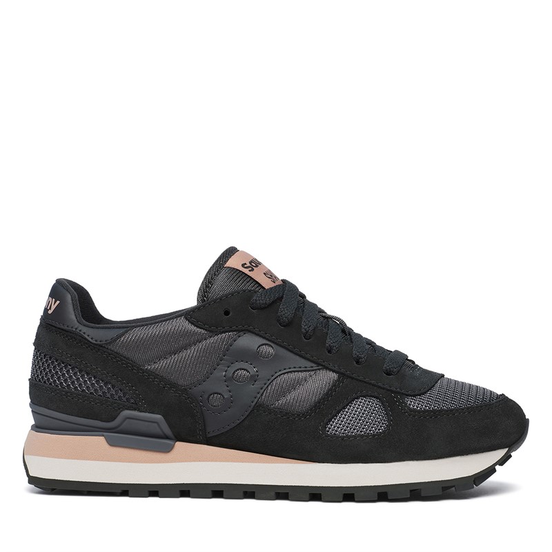 Saucony Womens Shadow Original Trainers Dark Grey/Black
