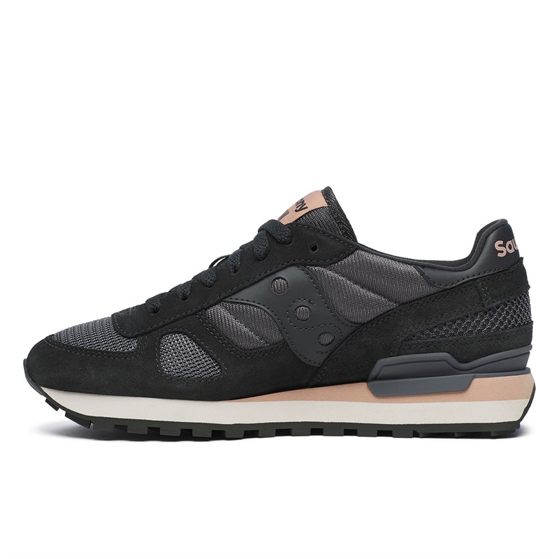 Saucony Womens Shadow Original Trainers Dark Grey/Black