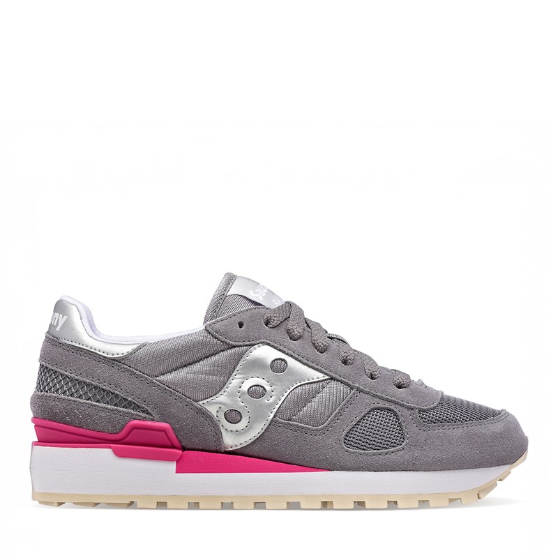 Saucony Womens Shadow Original Trainers Grey/Silver