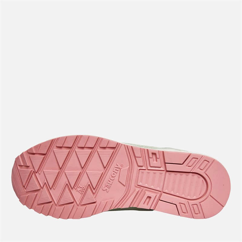 Saucony Womens Shadow 6000 Trainers Green/Ivory