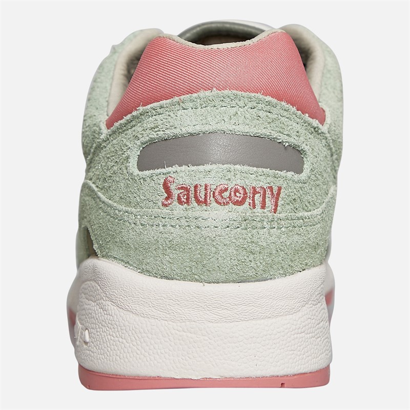 Saucony Womens Shadow 6000 Trainers Green/Ivory