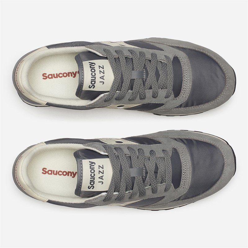 Saucony Mens Jazz Original Trainers Grey/Off White