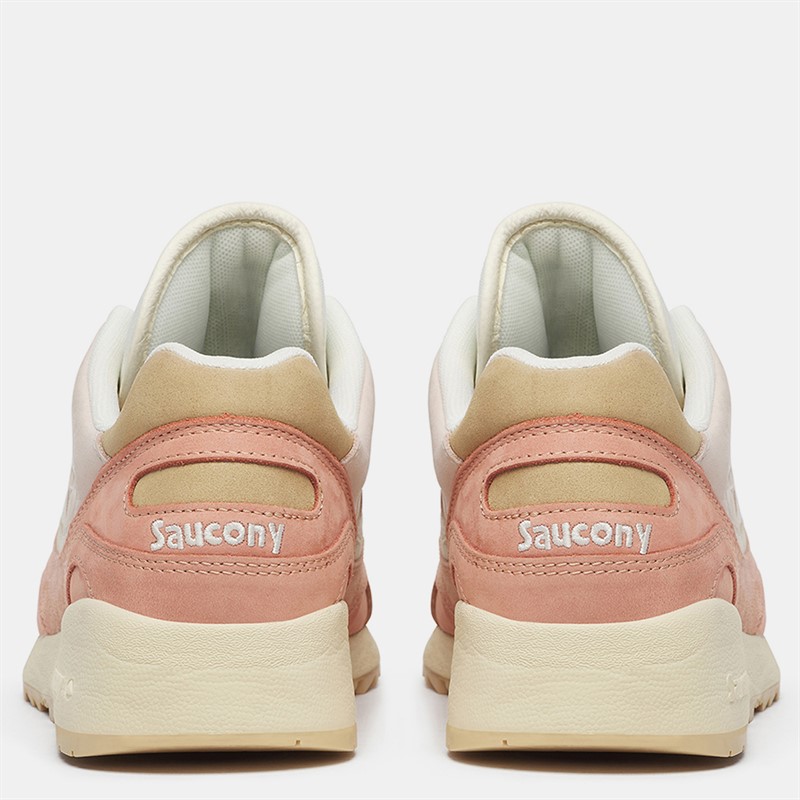 Saucony Womens Shadow 6000 Crafted Trainers Off White/Peach