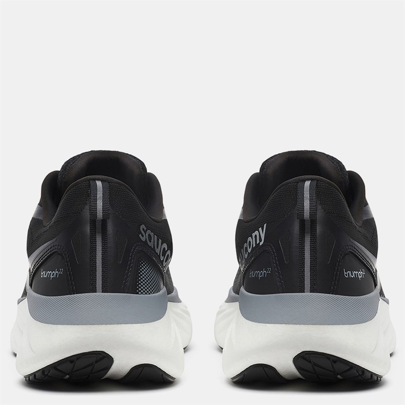 Saucony Mens Triumph 22 Neutral Running Shoes Black/White