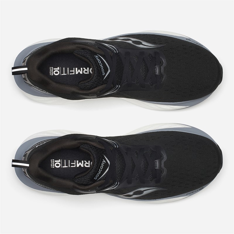 Saucony Mens Triumph 22 Neutral Running Shoes Black/White