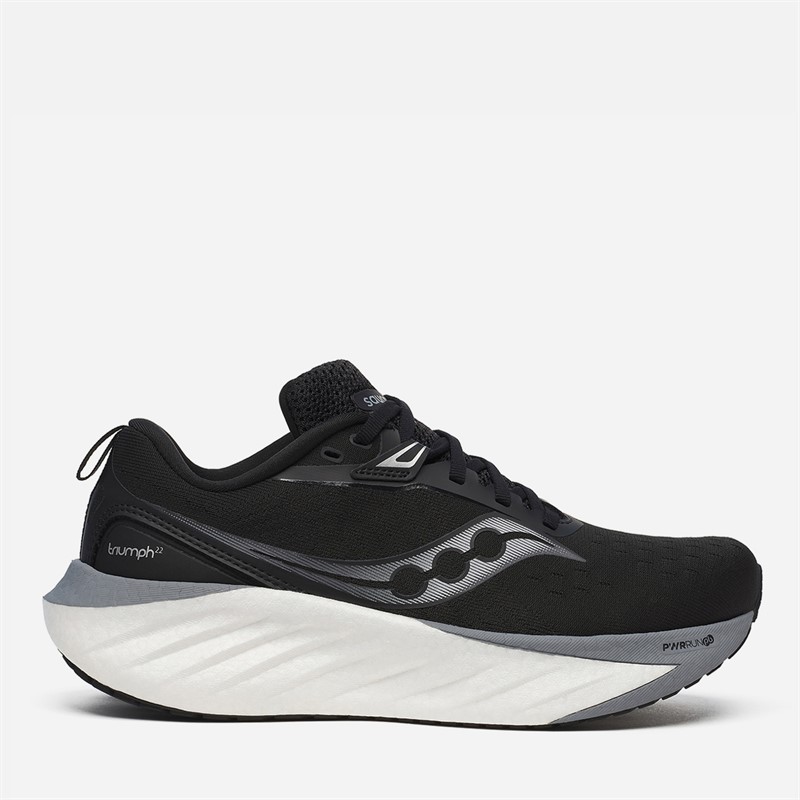 Saucony Womens Triumph 22 Neutral Running Shoes Black/White