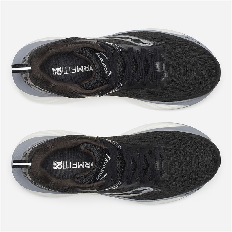 Saucony Womens Triumph 22 Neutral Running Shoes Black/White