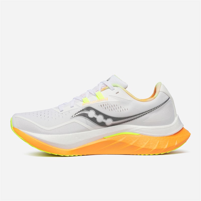 Saucony Mens Endorphin Speed 4 Neutral Running Shoes White/Peel