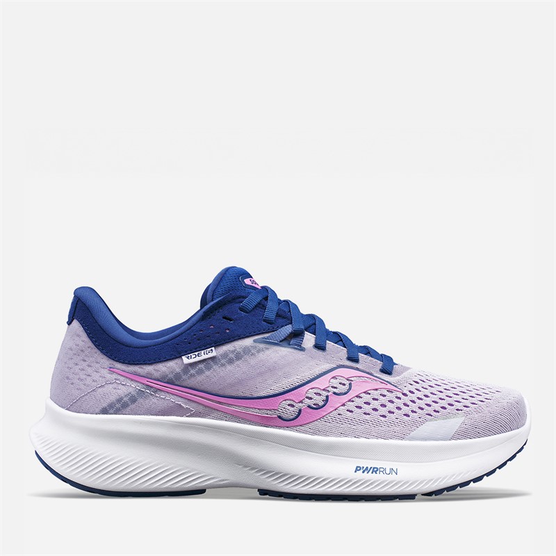 Saucony Womens Ride 16 Neutral Running Shoes Mauve/Indigo