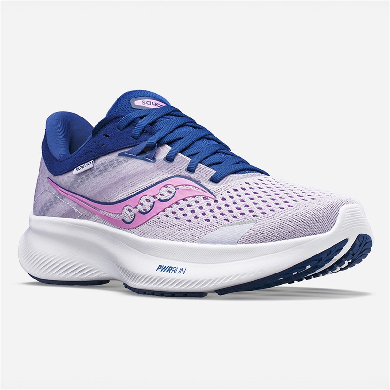 Saucony Womens Ride 16 Neutral Running Shoes Mauve/Indigo