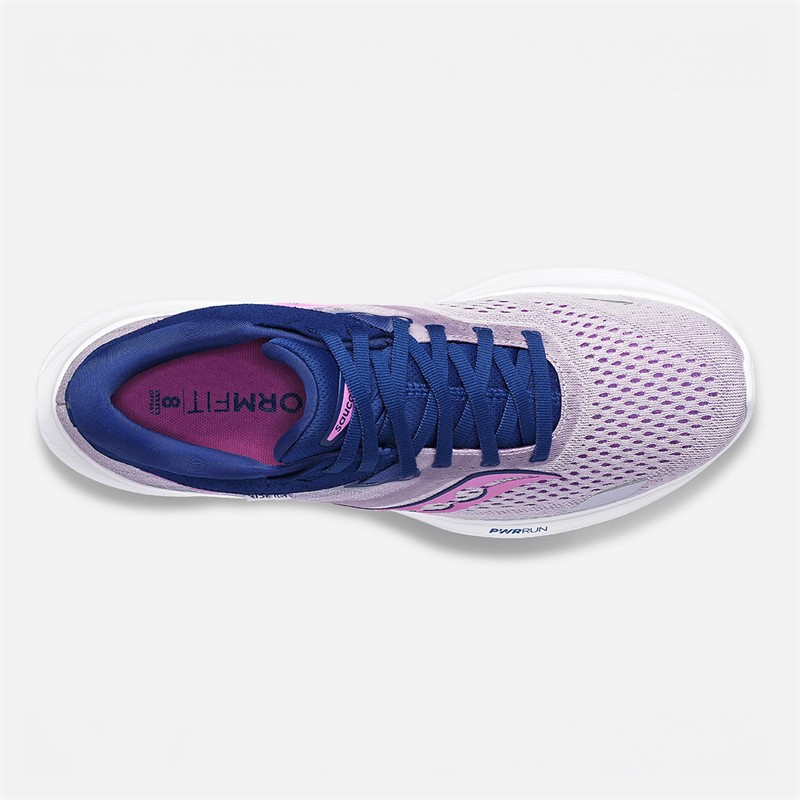 Saucony Womens Ride 16 Neutral Running Shoes Mauve/Indigo