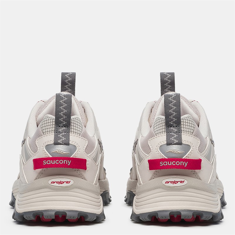 Saucony Grid Aura X Trainers Dove/Red