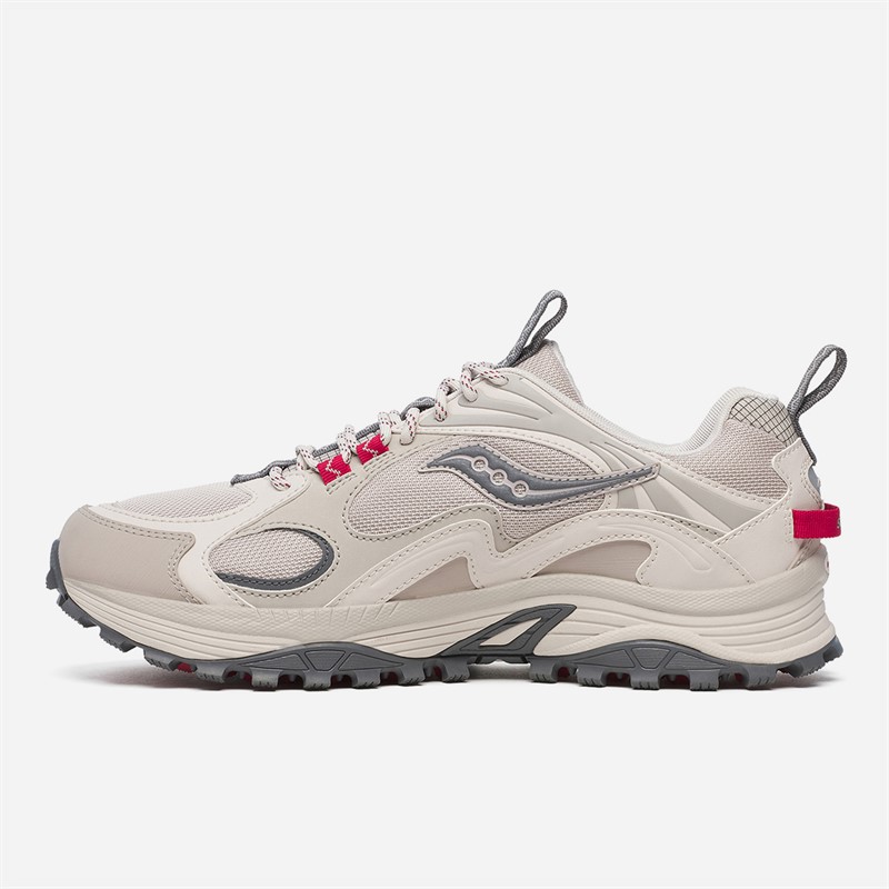 Saucony Grid Aura X Trainers Dove/Red