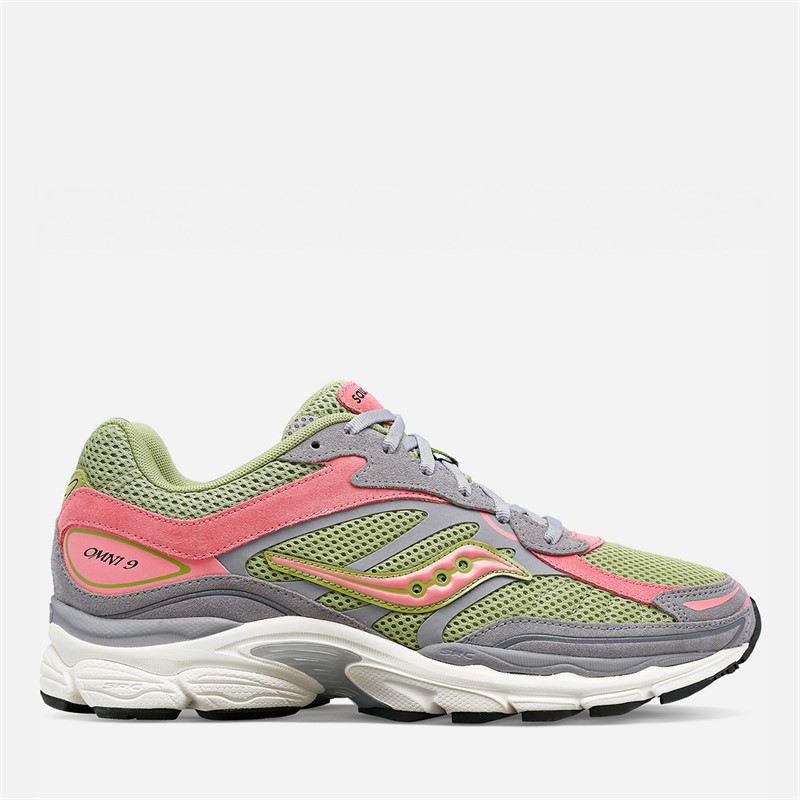 Saucony Progrid Omni 9 Trainers Grey/Green
