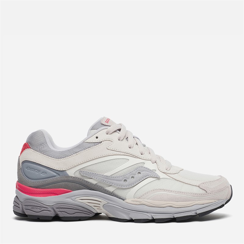 Saucony Mens Progrid Omni 9 Trainers Ivory/Grey