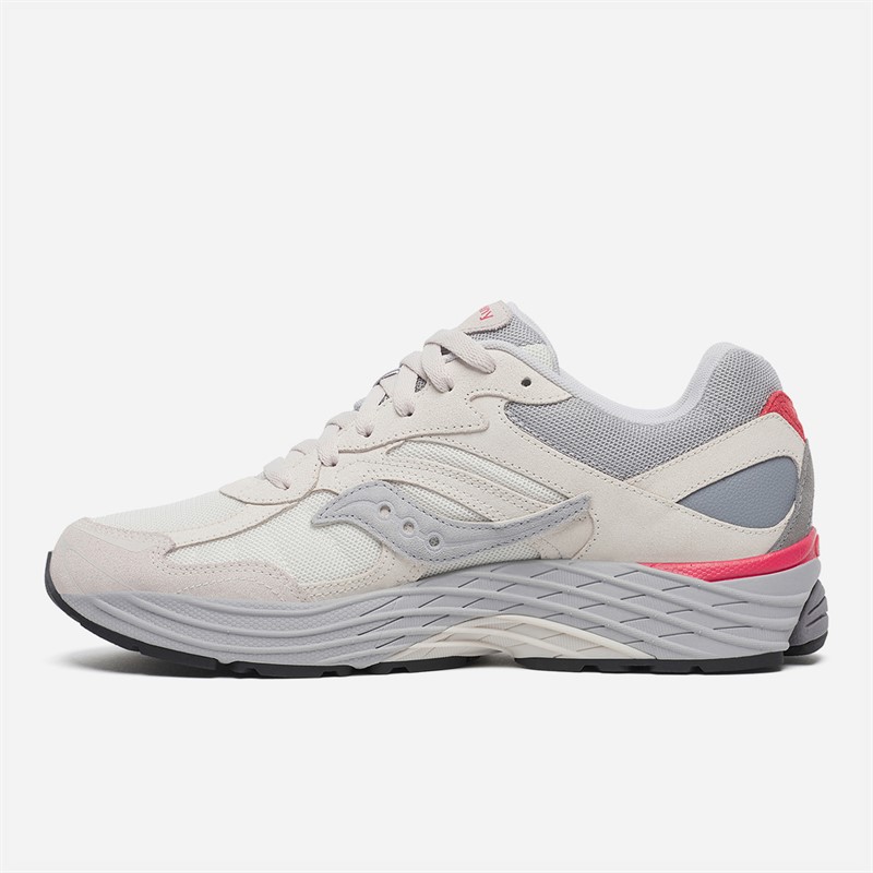 Saucony Mens Progrid Omni 9 Trainers Ivory/Grey