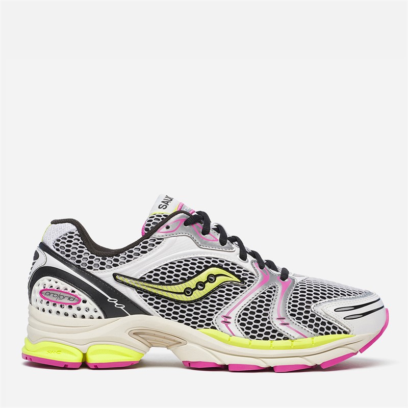 Saucony Progrid Triumph 4 Trainers White/Fluo