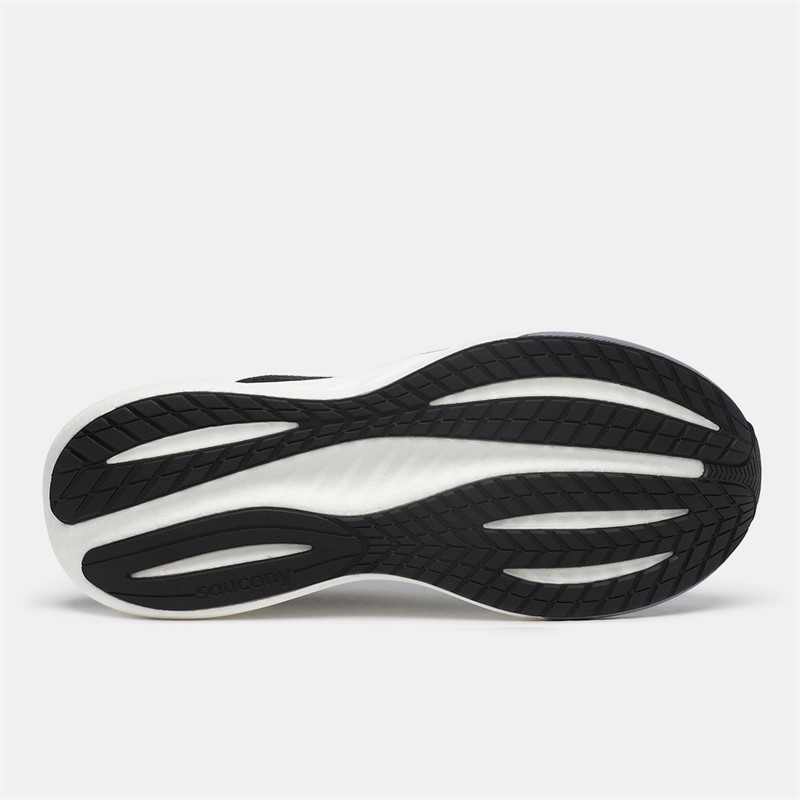 Saucony Mens Triumph 22 Wide Fit Neutral Running Shoes Black/White