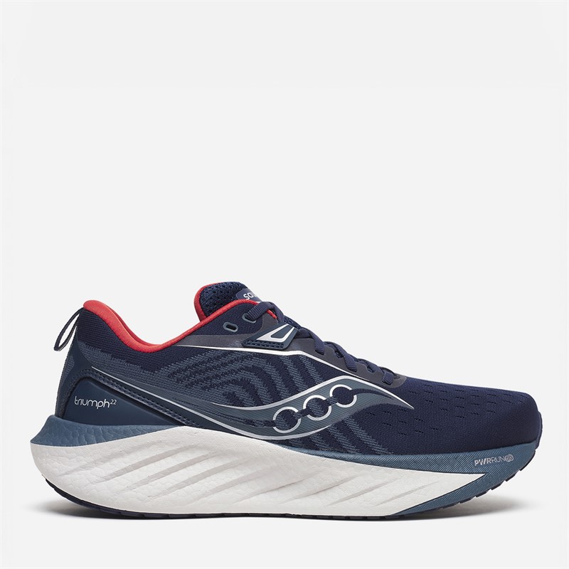 Saucony Mens Triumph 22 Neutral Running Shoes Navy/Dusk