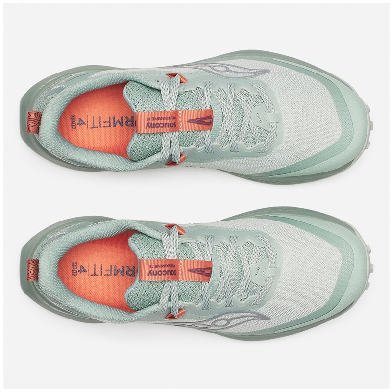 Saucony Womens Peregrine 15 Trail Running Shoes Mist/Aloe