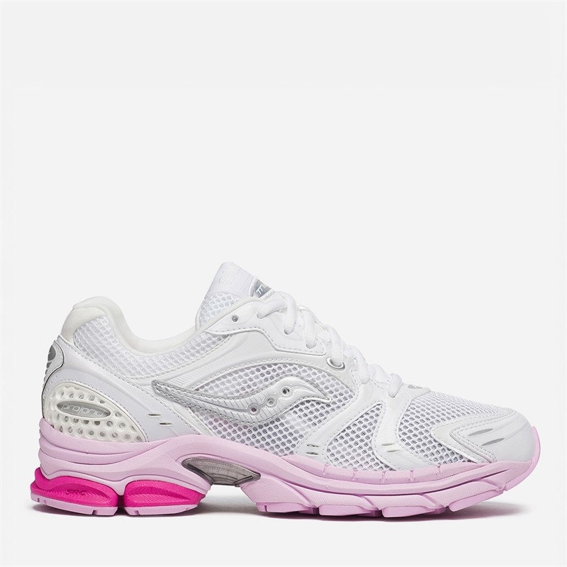 Saucony Womens Progrid Triumph 4 Trainers White/Pink