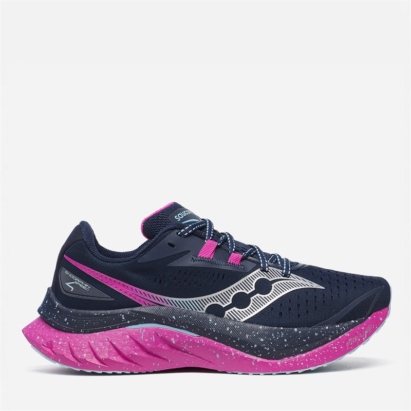 Saucony Womens Endorphin Speed 4 Neutral Running Shoes Navy/Fuschia