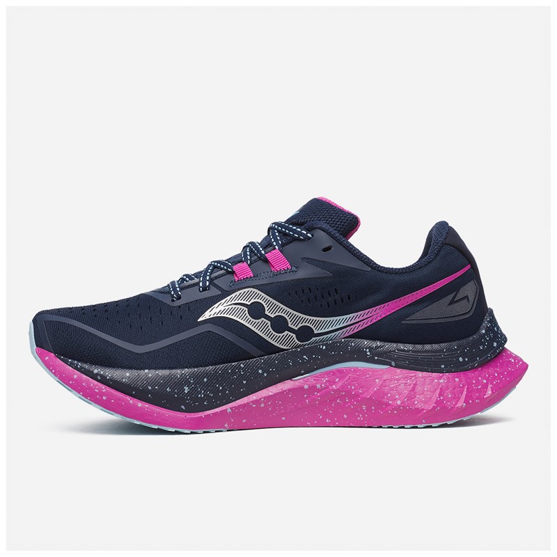 Saucony Womens Endorphin Speed 4 Neutral Running Shoes Navy/Fuschia