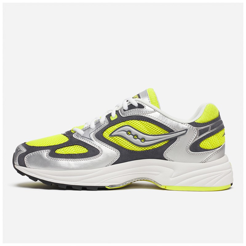 Saucony Mens Grid Jazz 9 Trainers Yellow/Silver