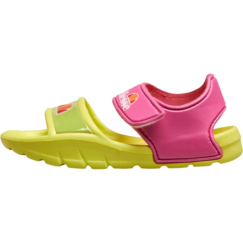 Ellesse Sandales de Sport Stitch Logo Enfant Jaune Fluo