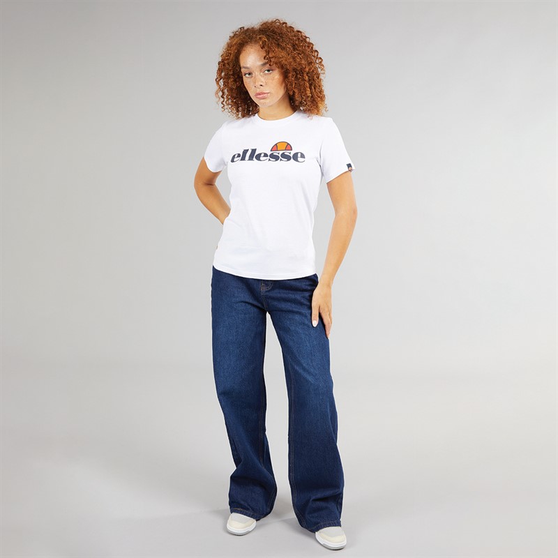 Ellesse Womens Albany Large Logo T-Shirt White