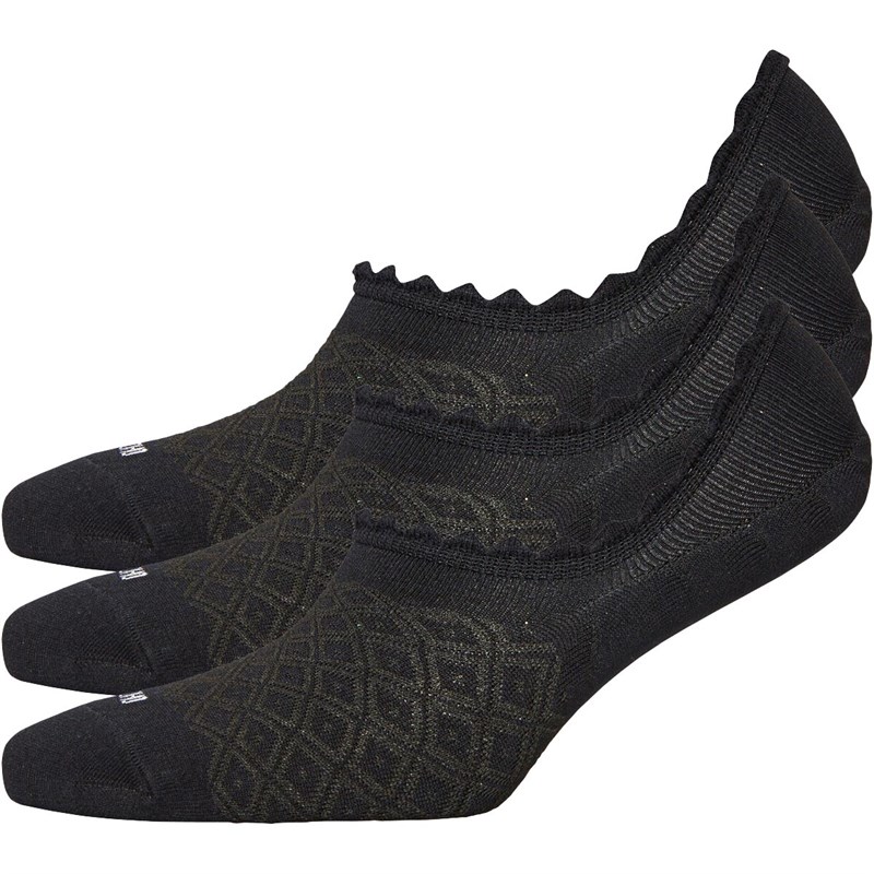 Buy Soho Womens Three Pack No Show Trainers Socks Black