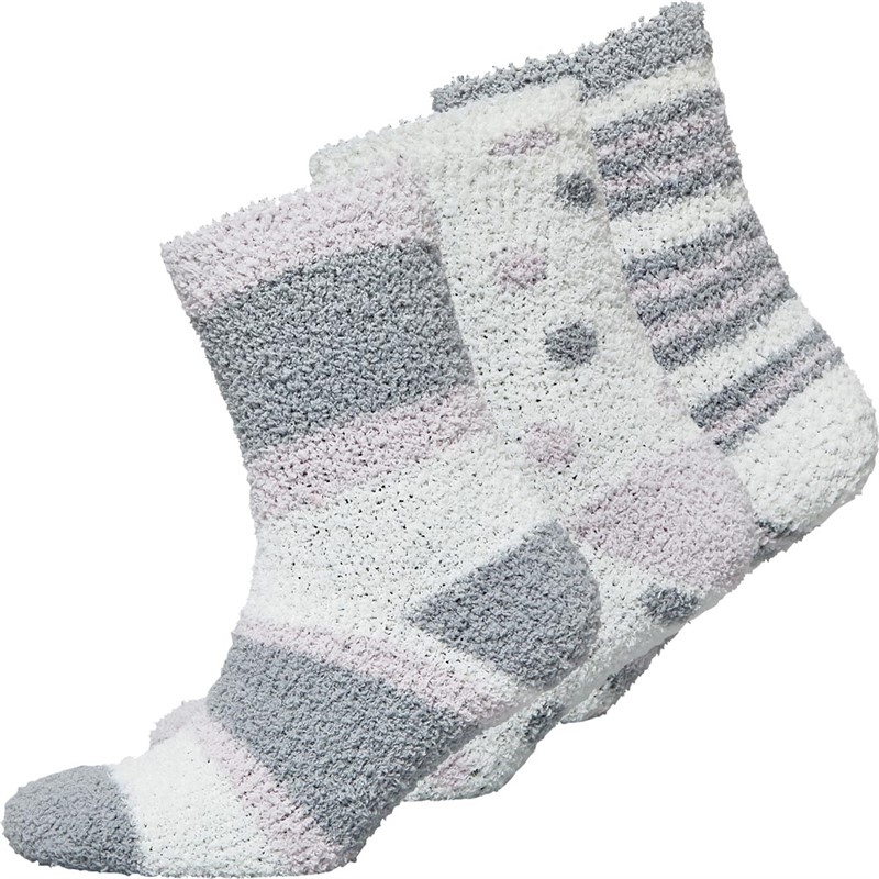Buy Soho Womens Collection Three Pack Cosy Socks Pink Stripes