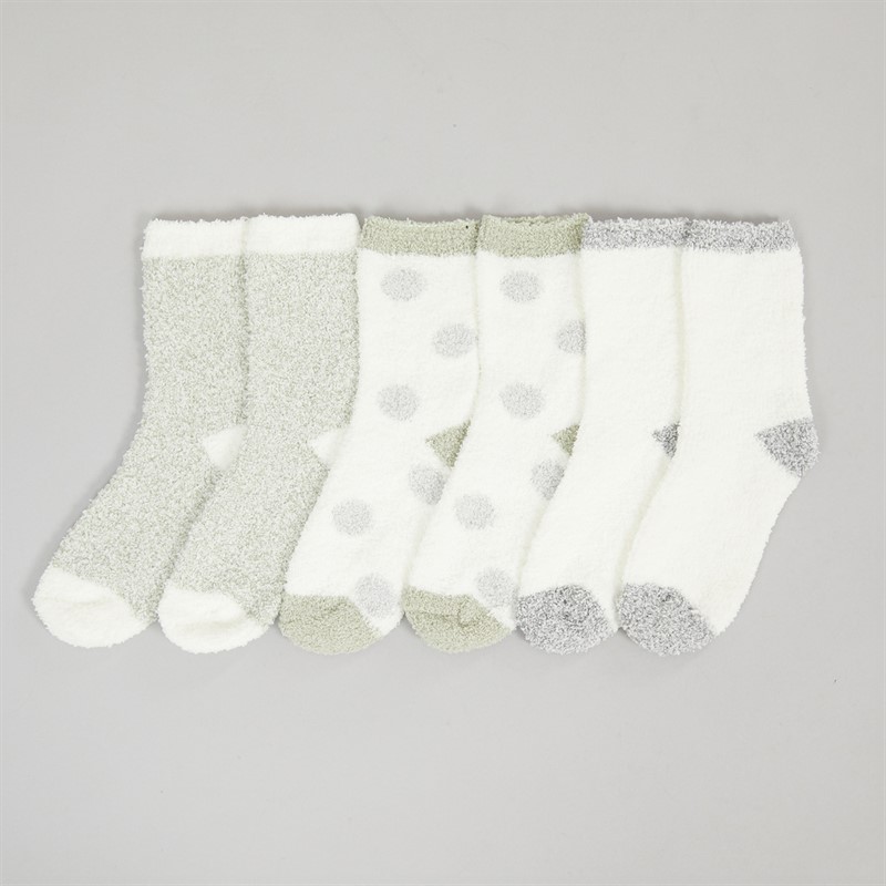 Soho Womens Collection Three Pack Cosy Socks Multi - Size 4