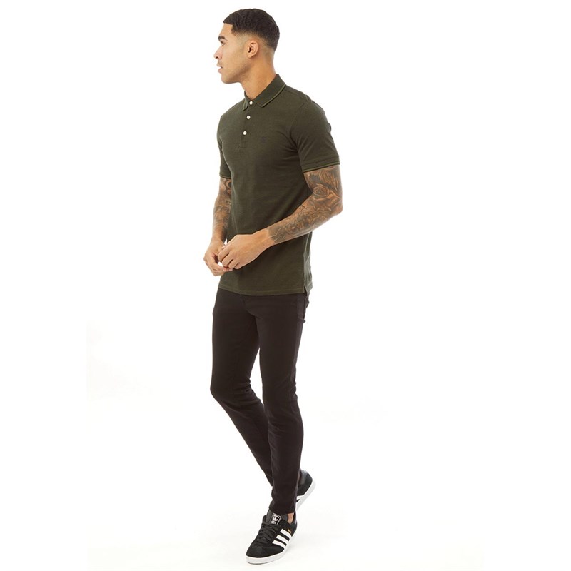 Selected Homme Mens Twist Short Sleeve Polo Rifle Green