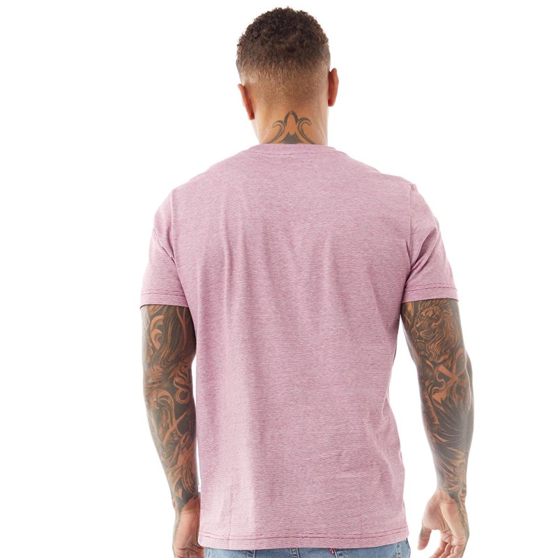 Selected Homme Mens Norman Mini Stripe T-Shirt Biking Red