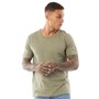 Selected Homme Mens Mogan Stripe Short Sleeve T-Shirt Deep Lichen Green