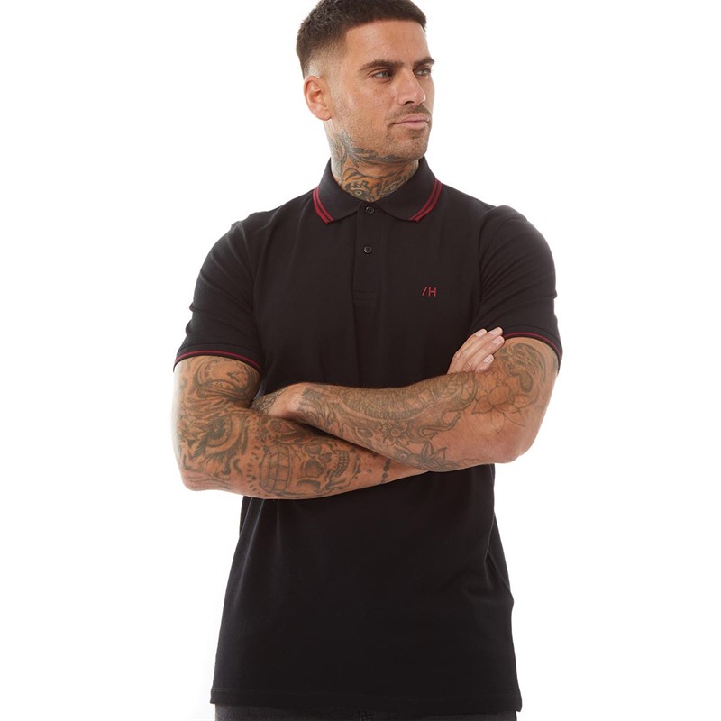 Selected Homme Mens Haze Sport Polo Black