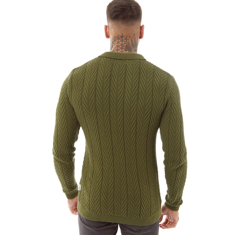 Selected Homme Mens Konrad Knit Cardigan Forest Night