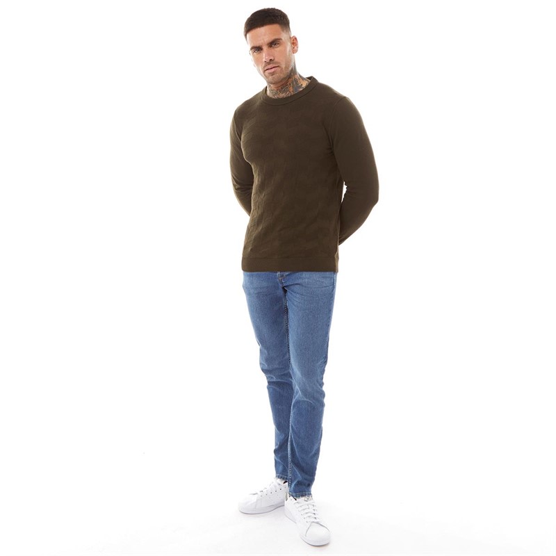 Selected Homme Mens Romen Crew Neck Knit Jumper Delicioso