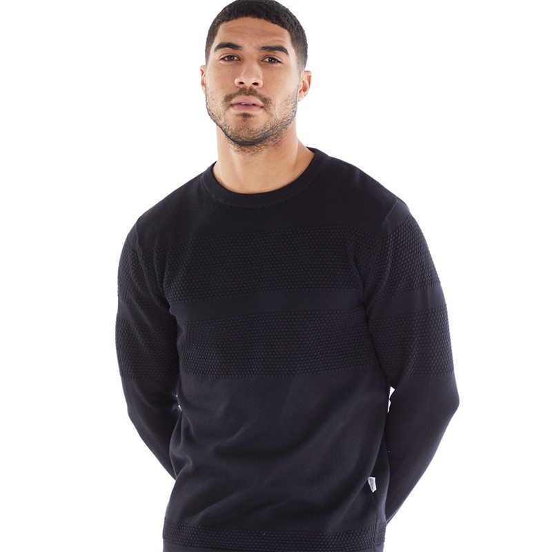 Selected Homme Mens Maine Crew Neck Jumper Black
