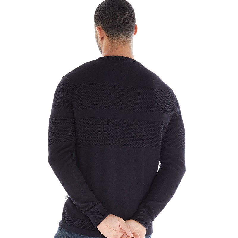 Selected Homme Mens Maine Crew Neck Jumper Black