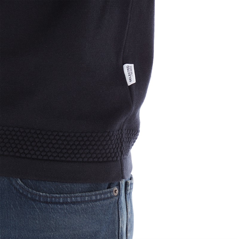 Selected Homme Mens Maine Crew Neck Jumper Black