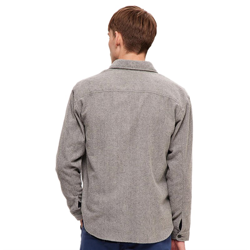 Selected Homme Chemises à Manches Longues Mason Homme Gris